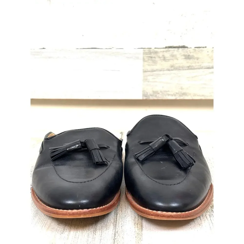 Talbots Leighton Black Leather Loafers Womens 9.5 Slip On Dress Shoes